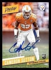 2017 PANINI PRESTIGE CAMERON SUTTON 209 MINT RC AUTOGRAPH PITTSBURGH STEELERS