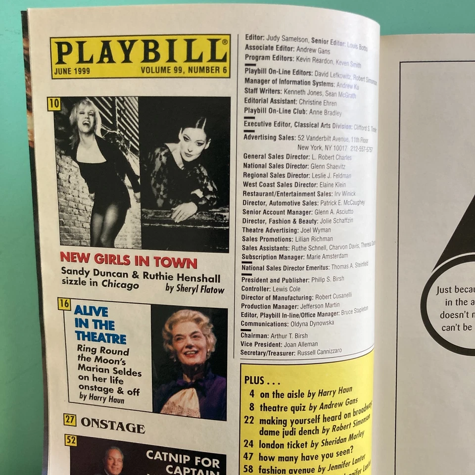 Kristin Chenoweth Firmado Playbill You're a Good Man, Charlie Brown Junio 1999 B&W Foto 4 de 4