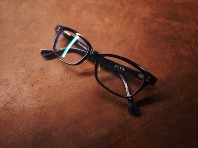 DITA DRX-3001 Courante Navy 50mm Frame Excellent /w Case & Cloth Used From Japan