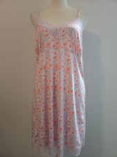 JESSICA SIMPSON Lace Trim Womens M Chemise Stretch Fabric Nightgown NWT Floral 