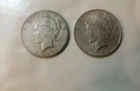 Lot Of 2-1922 P And S Peace Dollar $1 Silver Coins Business Strike Circulated