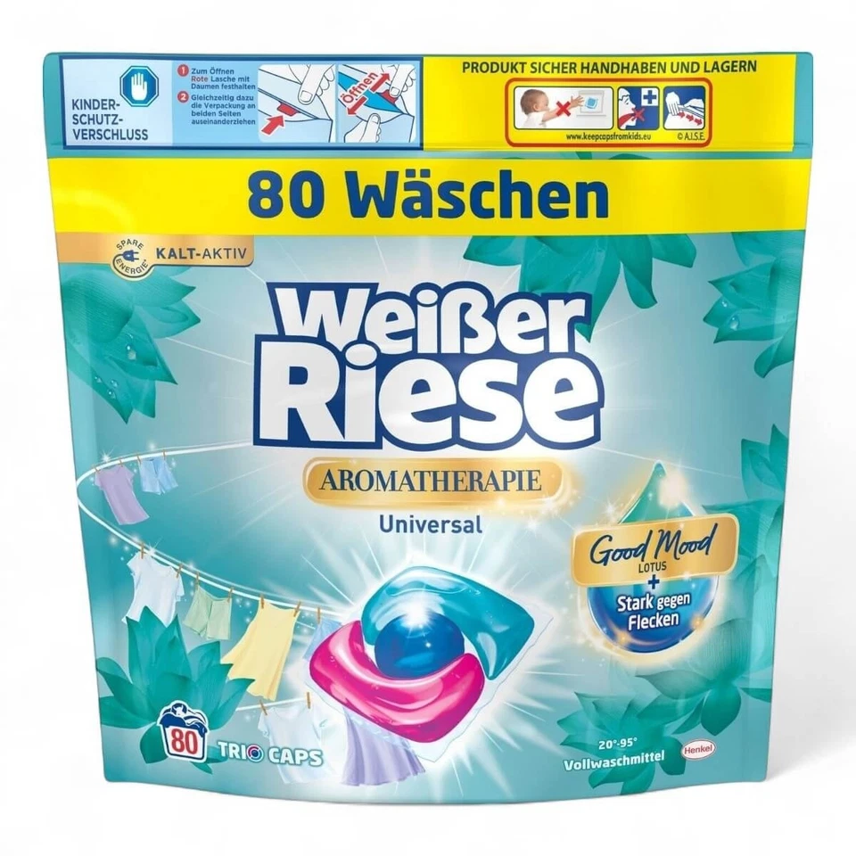 WEIßER RIESE Universal Trio-Caps Aromatherapie 80WL Waschmittel - Bild 1 von 1