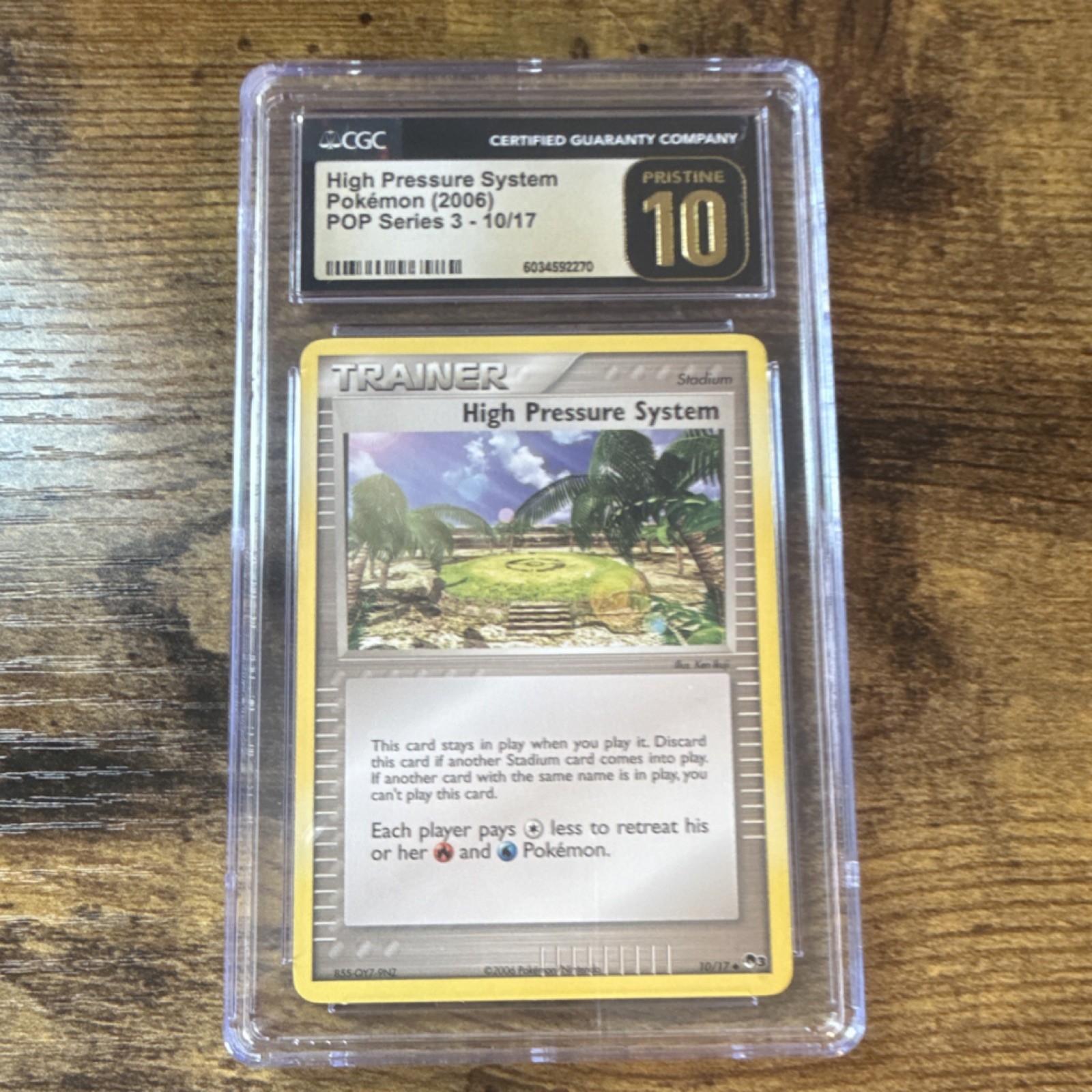 High Pressure System 10/17 - POP Series 3 - Pokémon TCG - CGC PRISTINE 10 -POP 6