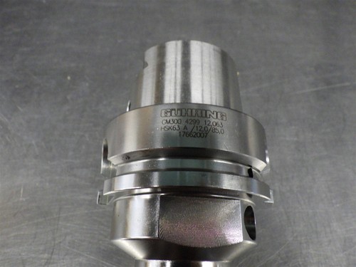 1 Used! Guhring HSK63A Hydraulic 12mm Tool Holder GM300 4299 12.063