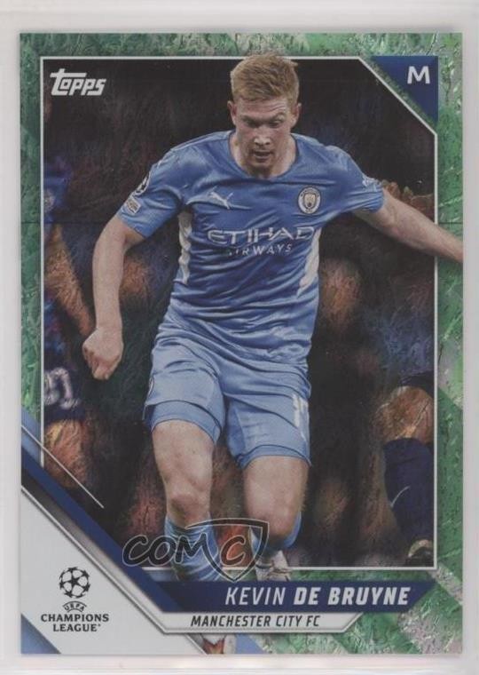 Kevin De Bruyne #73 Soccer Cards 2021 Topps UEFA Champions League Jade trading card — raw and PSA graded price guide
