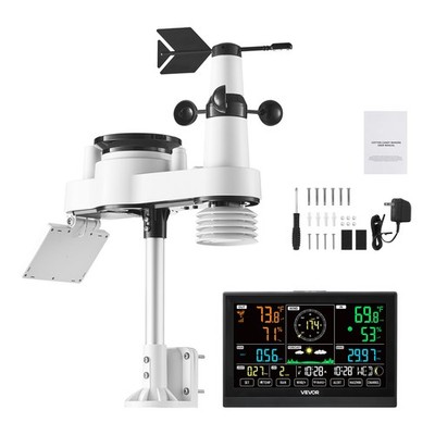 Uimoso 7-in-1 Funk-Wetterstation mit Sensor und 7,5-Zoll-Display