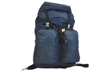 Autentico zaino PRADA vintage nylon tela con coulisse blu navy AA389