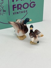 Vintage Ceramic Duck Figurines Set of 2 Mallards