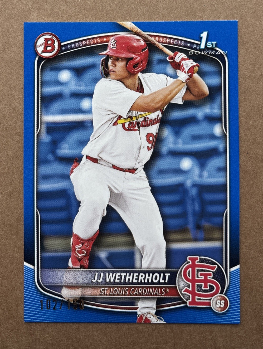 2025 Bowman Baseball - JJ Wetherholt 1st Blue /150 St. Louis Cardinals