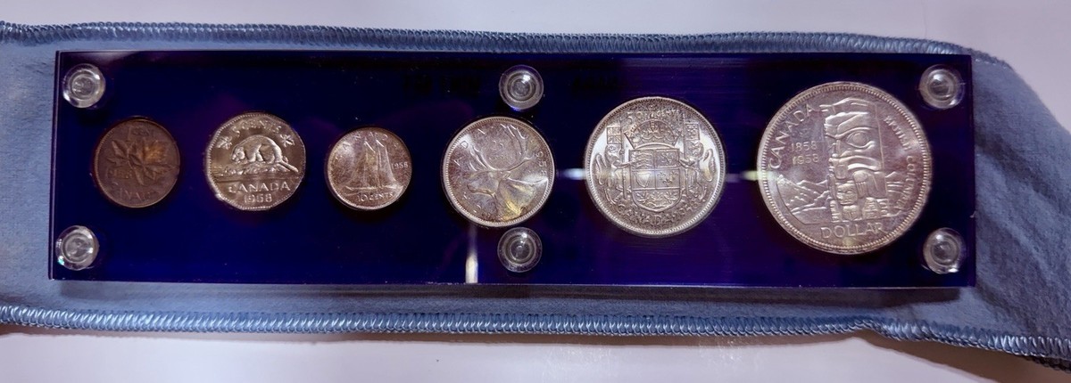 人類創世 プレミアム・エディション('81仏/カナダ) 1958 Canada Prooflike Mint Set (PL) – 1.11 oz Silver | eBay
