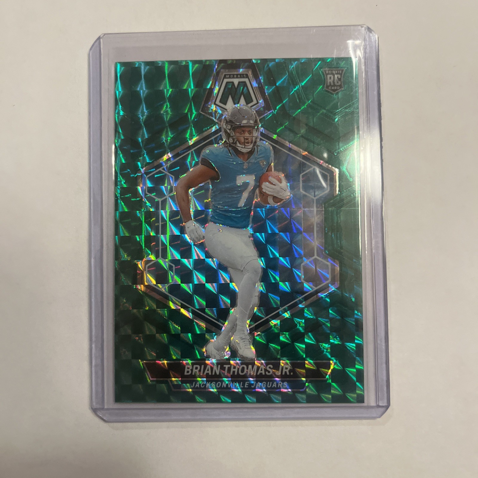 2024 Panini Mosaic - Rookies Brian Thomas Jr. #323 Green Mosaic Prizm (RC)