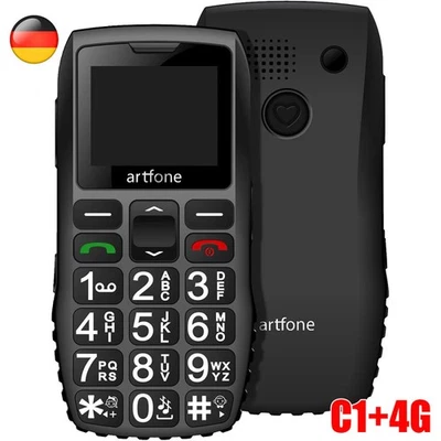 MARKENLOS Seniorenhandy C1 mit Notruftaste | einfache & robust mit großen Tasten | 4G