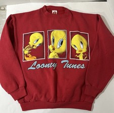 90  s Looney Tunes Tweety Bird Vintage Large Sweatshirt Graphic Retro
