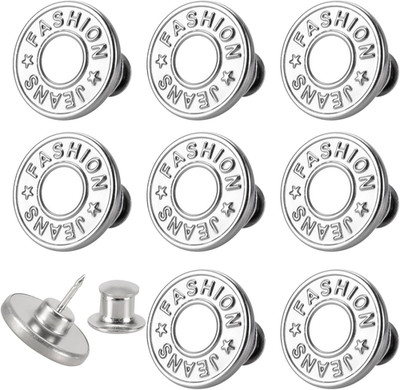 Botones vaqueros ajustables 17mm sin coser kit 8 juegos mejorados para pantalon