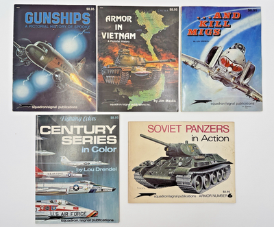 #ad Lot x5 Signal Squadron Pictoral Books Aircraft amp; Armor in Action Vintage 70s 80s $32.00