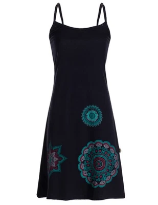Vishes Damen Sommerkleid Jerseykleid Spaghettiträger Mandala Design - Bild 1 von 2