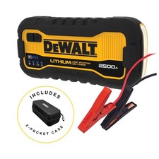 DEWALT 2500 Peak Amp Lithium Jump Starter with USB Power Bank and Carrying Case