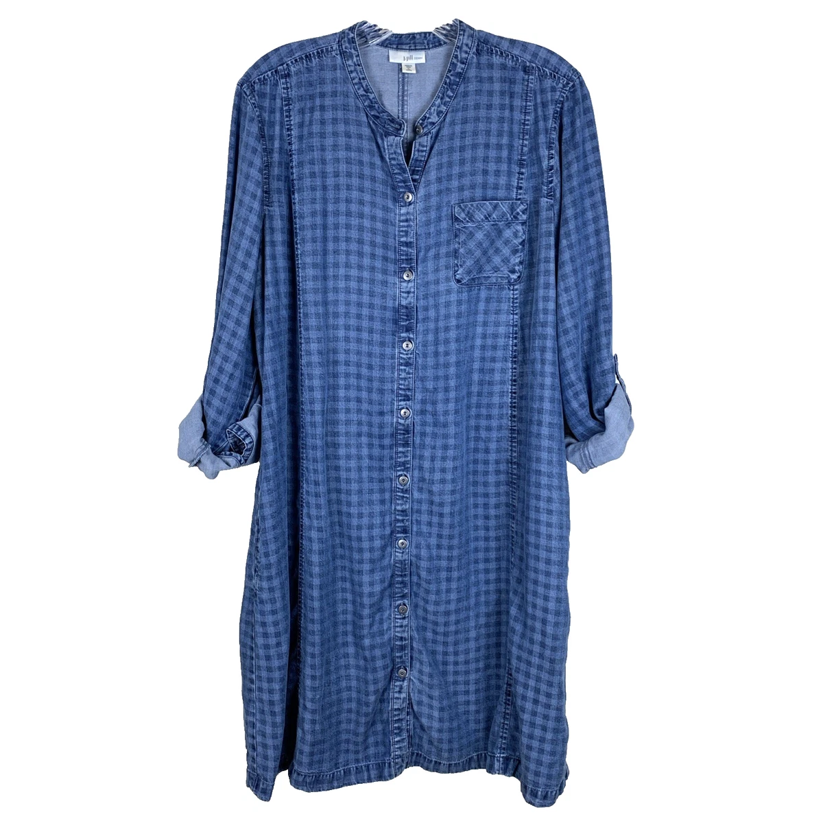 white christmas dresses Plaid Denim Mini Dress main image 0