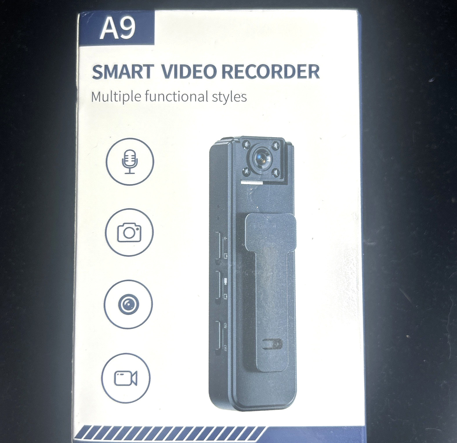 Dual Camera Body Sports Cam Back Clip-On Recorder Night Visi