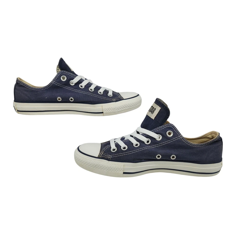 Converse Shoes Womens 9 Blue Gray Faded Denim Low Tops Grunge Skater Preppy - Image 3 of 4