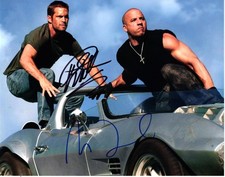 Paul Walker Vin Diesel signed 11x14 Picture nice autographed photo pic with COA