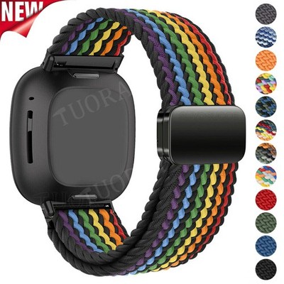 Für Fitbit Versa 3 4 | Fitbit Sense 2 1 Magnet Nylon Armband Uhrenarmband Ersatz
