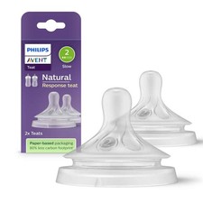Philips Avent Natural Response Bottle Teat Flow 2 0m Pack of 2 SCY962/0