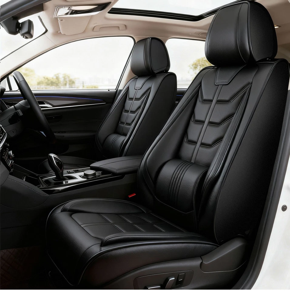 Juego completo de cojines de cuero para funda de asiento de auto Hyundai Tucson Accent Sonata Elantra Foto 2 de 4