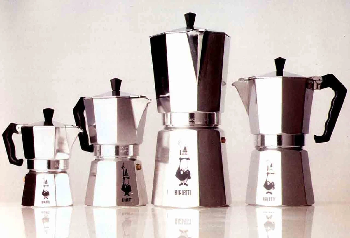 BIALETTI Coffee Maker Moka Express CHOOSE: 1 2 3 4 6 9 12 18 Cups