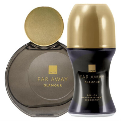AVON Far Away Glamour 2tlg. Set Eau de Parfum Spray + Deoroller
