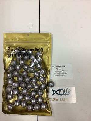 Qty 50 oz Cannonball Fishing Sinkers Weights Free Shipping Veteran Owned 