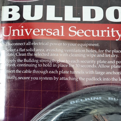 Belkin Bulldog Universal Security Kit Aircraft Quality Heavy Duty Lock Computer - Picture 9 of 15