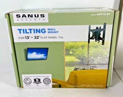 BRAND NEW Sanus Accents AST16-B1 13''-32'' Flat Panel TV Tilting Wall Mount