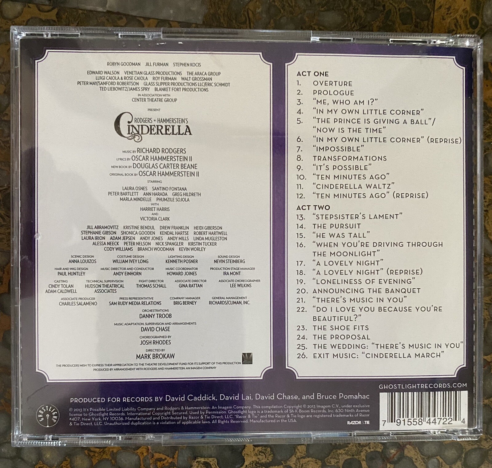 Rodgers + Hammerstein's Cinderella Original B'way Cast Recording CD