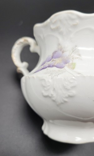Antica tazza da barba in porcellana viola PPE Palestina orientale ceramica "Columbia" - Foto 6 di 10