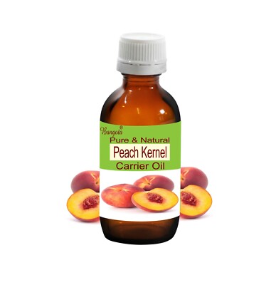 Peach Kernel Carrier Oil 5ml Cold Pressed Prunus persica Skin Hair Care, Bangota