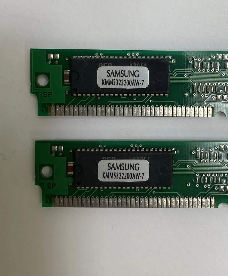 16MB Kit (2 x 8MB) Samsung KMM5322200AW-7 72-Pin 70n/s SIMM Memory Modules - Image 2 of 3