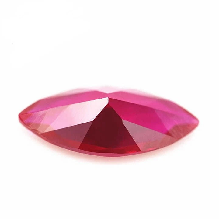 Synthetic Red Ruby Marquise 5x10mm To 7x14mm Faceted Loose Gemstone Calibrated - Image 3 of 4