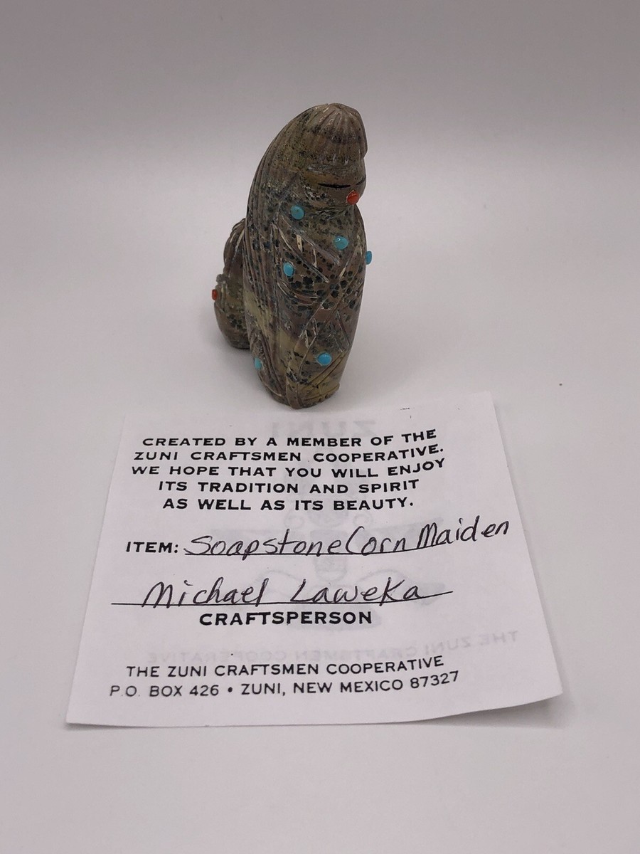 Zuni Michael Laweka Soapstone Fetish Corn Maiden B-133 | eBay Zuni Michael Laweka Soapstone Fetish Corn Maiden B-133 | eBay