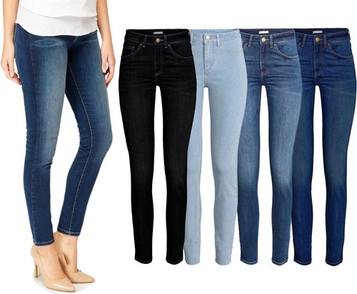Ladies Jeans Smart Stretch Skinny Denim 
