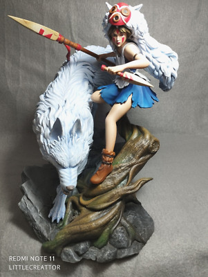 Figura princesa mononoke pintada a mano , nomnom 20 cms o 7.84 pulgadas.