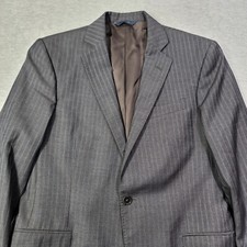 Brooks Brothers Blazer Mens 38R Gray Striped Regent Tollegno 1900 Wool