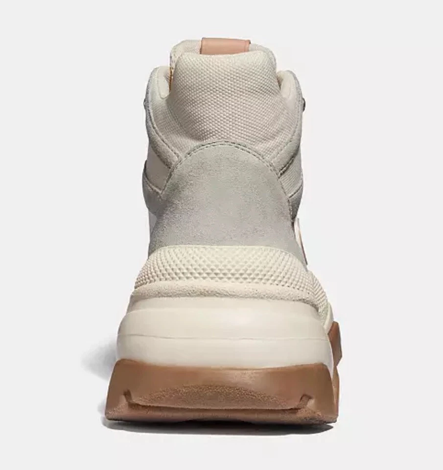 Zapatillas de Senderista Coach C265 Corte Alto Plataforma Talla 9B Gris Claro/Rosa G4317 Foto 4 de 4