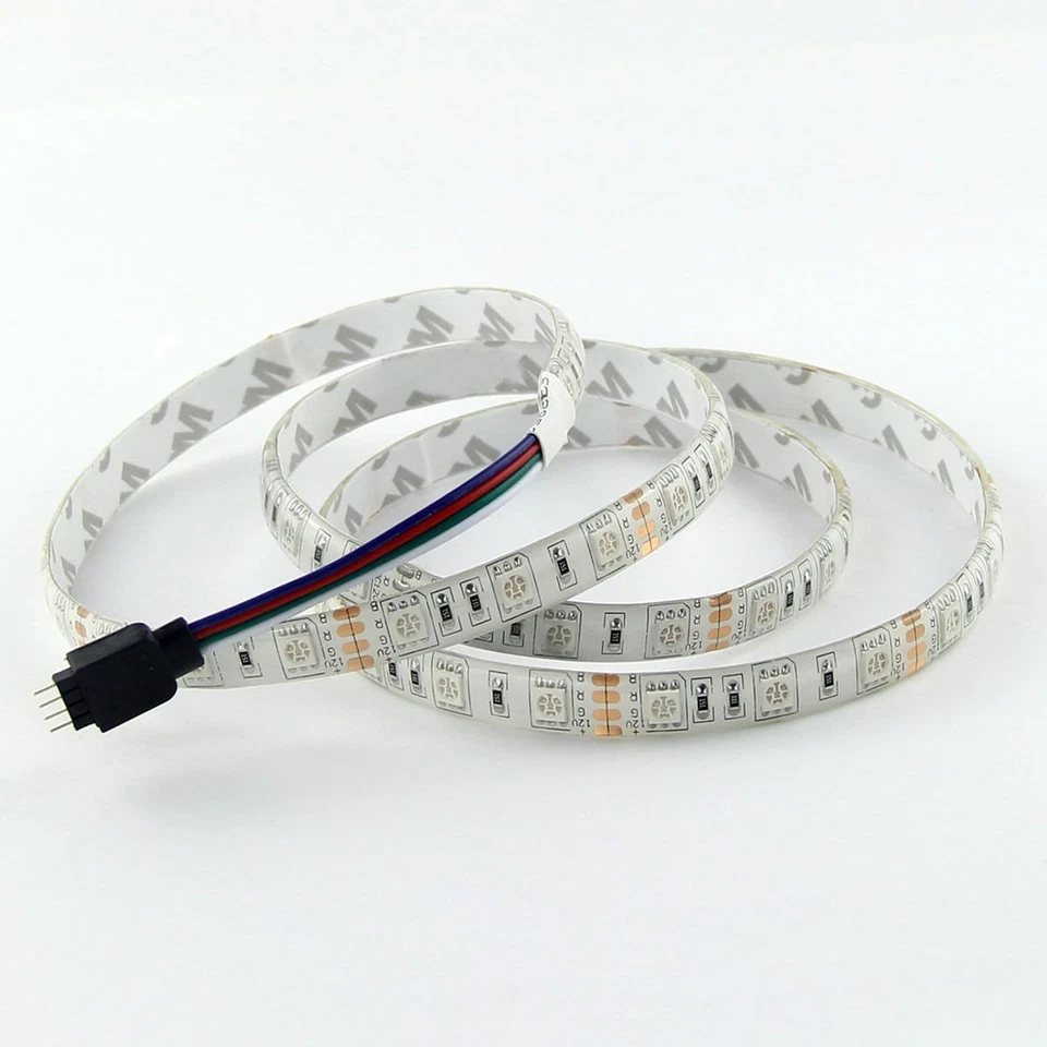 1m 5m 10m 20m LED Strip Light 5050 RGB 60LEDs/M Flexible Lights Waterproof DC12V - Image 2 of 4