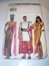 ADULT UNCUT BUTTERICK 3587 SEWING PATTERN COSTUME EGYPTIAN PHARAOH SIZE XS-XL