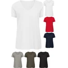 Ladies Women B&C 100% Organic Cotton V Neck T Shirt Top