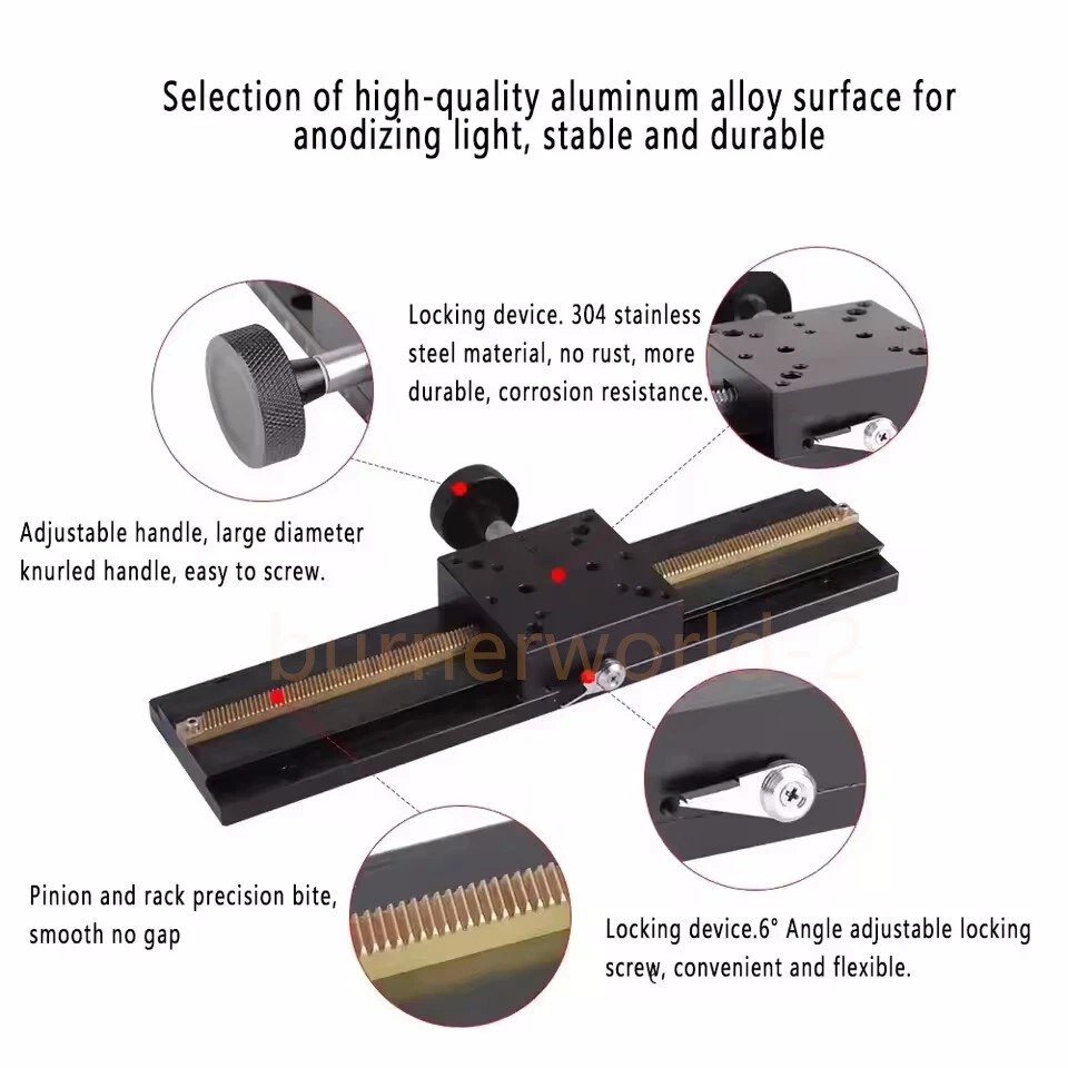 Stage Platform Long Stroke X/Z/XZ Axis Manual Dovetail Groove Slide Table Linear - Image 4 of 4