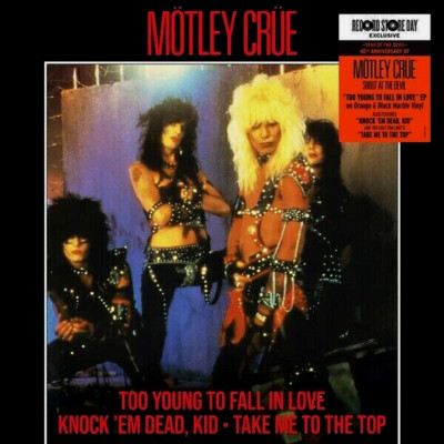 Mötley Crüe - Too Young To Fall In Love orange black marbled Vinyl EP BF RSD 23