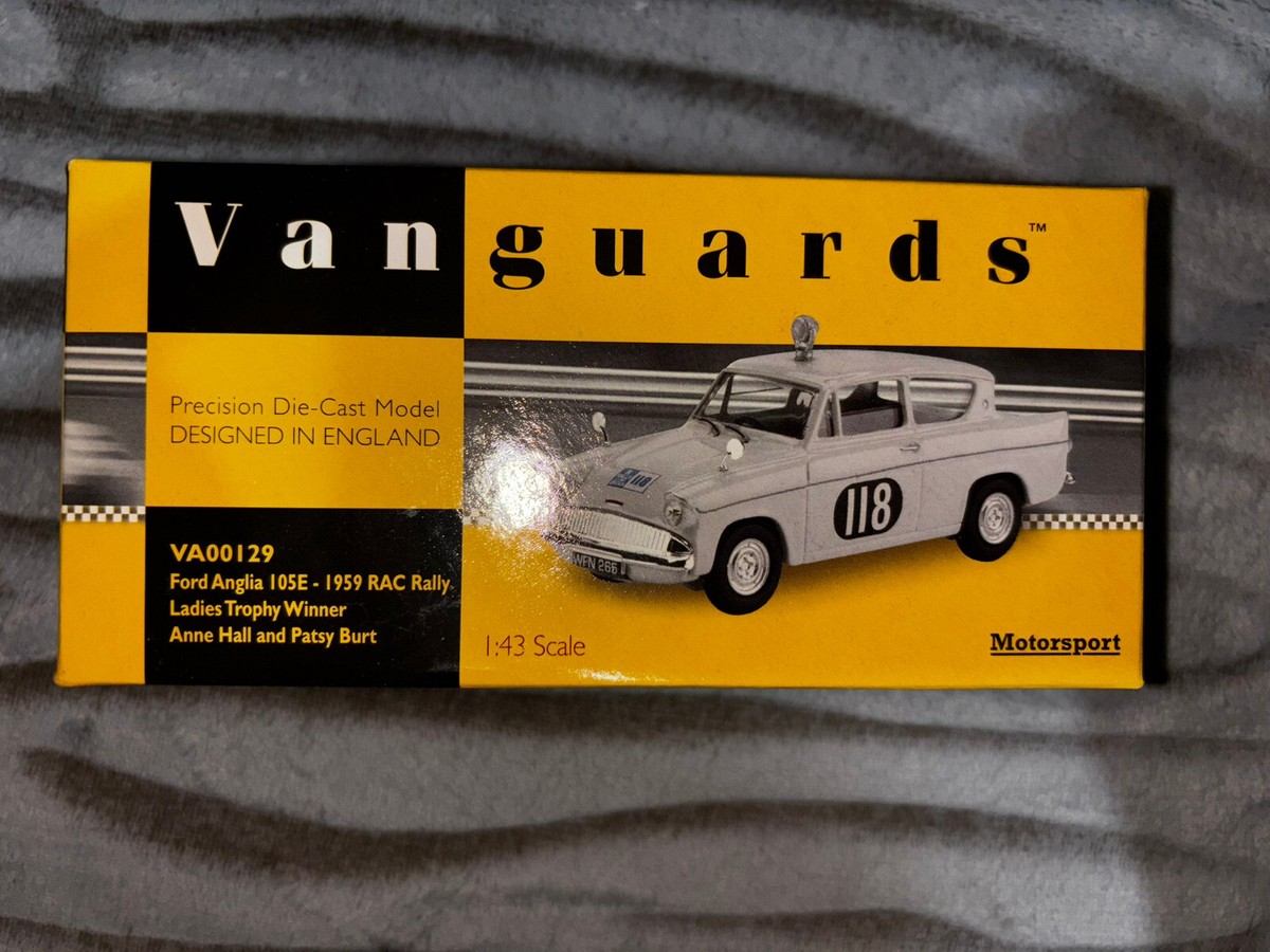 Vanguards VA00129 Ford Anglia 105e Anne Hall 1959 RAC Rally Boxed