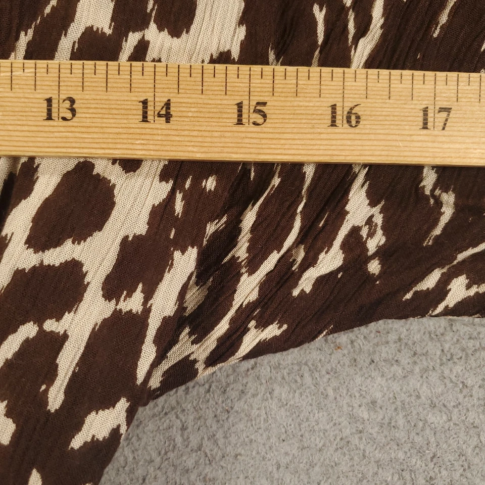 Womens Animal Print Maxi Dress Size Large 18 20 V Neck Back Zip Belted Faux Wrap - Image 3 of 4